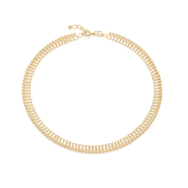 GARGANTILHA CHOKER BANHADA A OURO 18K - TAM.38