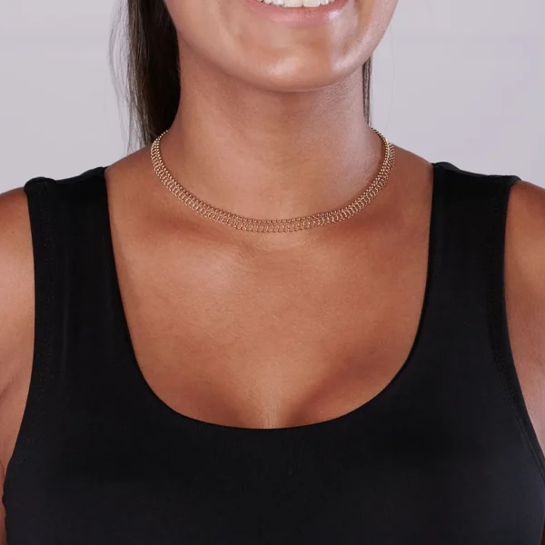 GARGANTILHA CHOKER BANHADA A OURO 18K - TAM.38 - Image 3