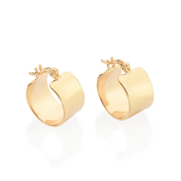 BRINCO ARGOLA LISA BANHADO A OURO 18K - TAM.ÚNICO