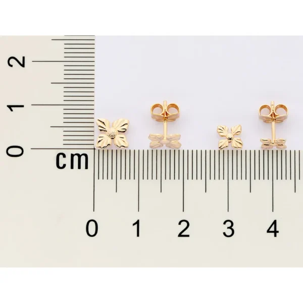 KIT BRINCO FLOR BANHADO A OURO 18K - TAM.ÚNICO - Imagem 4