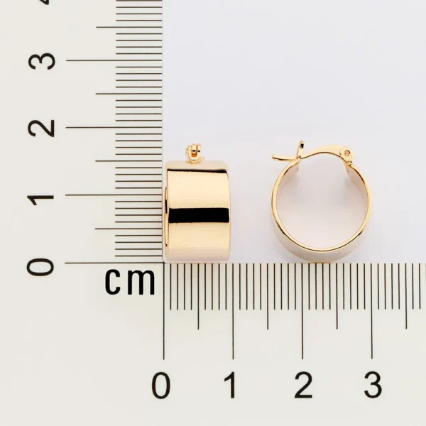 BRINCO ARGOLA LISA BANHADO A OURO 18K - TAM.ÚNICO - Image 4