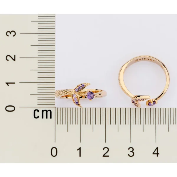 ANEL CAUDA PRINCESA ARIEL BANHADO A OURO 18K COM ZIRCÔNIAS - Image 4