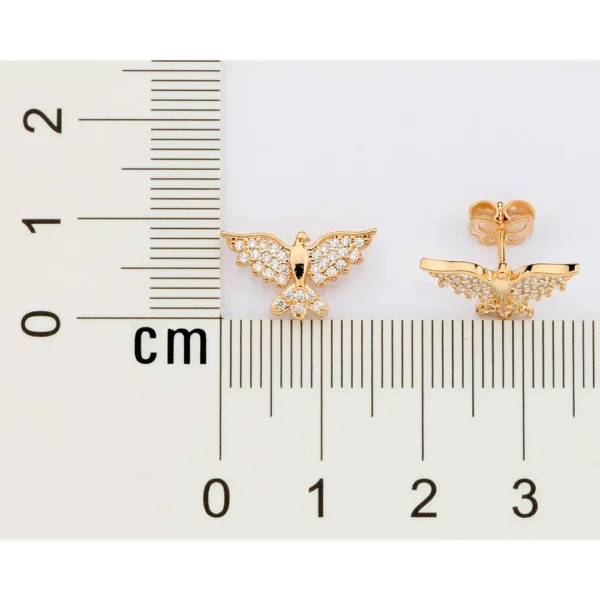 BRINCO ESPÍRITO SANTO BANHADO A OURO 18K COM ZIRCÔNIAS - TAM.ÚNICO - Image 3