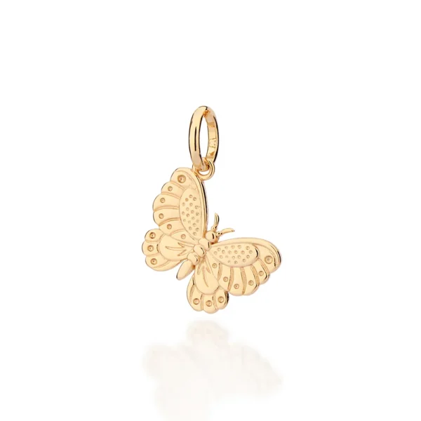 PINGENTE BORBOLETA BANHADO A OURO 18K - TAM.ÚNICO