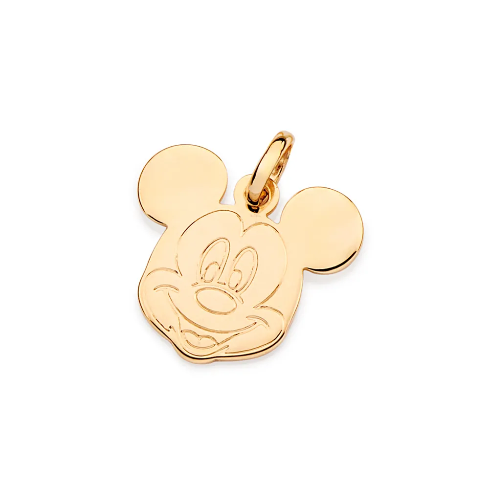 PINGENTE ROSTO DO MICKEY BANHADO A OURO 18K - TAM.ÚNICO