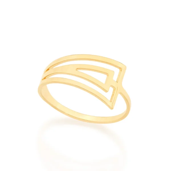 ANEL BANHADO A OURO 18K