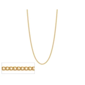 GARGANTILHA BANHADA A OURO 18K FIO GRUMET - TAM.42