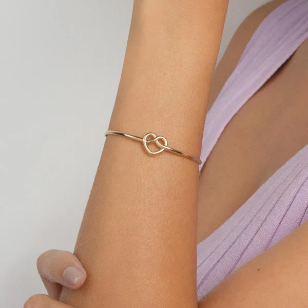 BRACELETE CORAÇÃO INFINITO BANHADO A OURO 18K - TAM.60 - Image 2