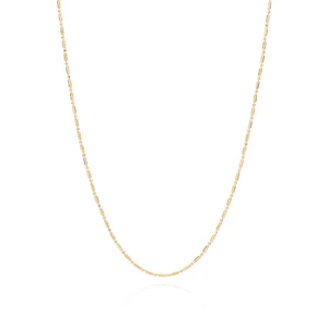 GARGANTILHA DIAMANTADA ESPELHADA BANHADA A OURO 18K - TAM.42