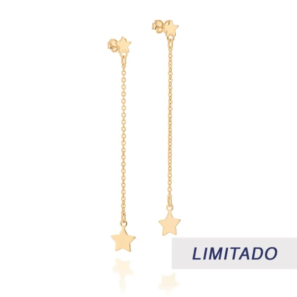 BRINCO PENDURADO ESTRELAS BANHADO A OURO 18K - TAM.ÚNICO - Image 2