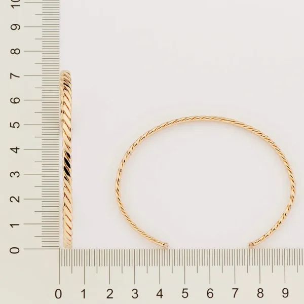 BRACELETE TORCIDO BANHADO A OURO 18K - TAM.70 - Image 4