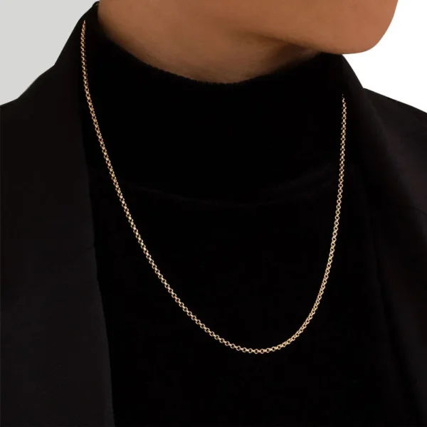 GARGANTILHA ELO PORTUGUÊS BANHADA A OURO 18K - TAM.50 - Image 2