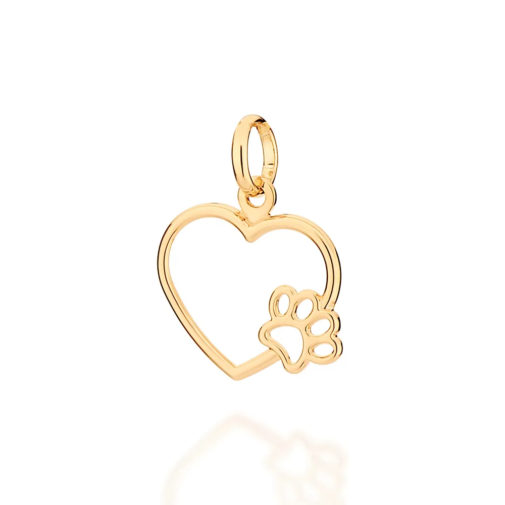 PINGENTE MÃE DE PET BANHADO A OURO 18K - TAM.ÚNICO