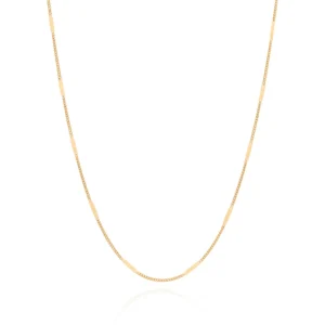 GARGANTILHA ELO GRUMET BANHADA A OURO 18K - TAM.50