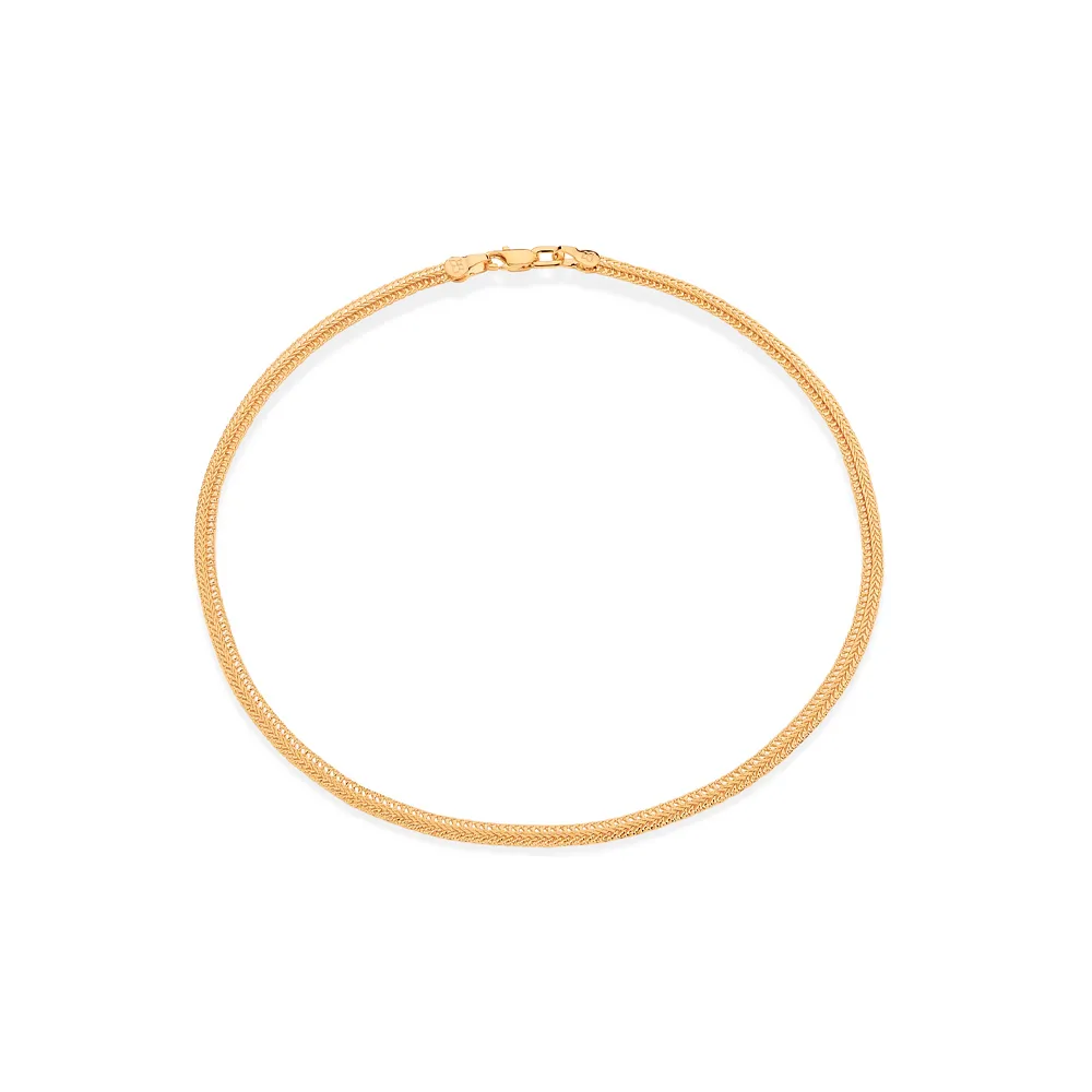 GARGANTILHA BANHADA A OURO 18K FIO SALAMANDRA - TAM.38