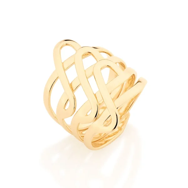 ANEL BANHADO A OURO 18K - TAM 18