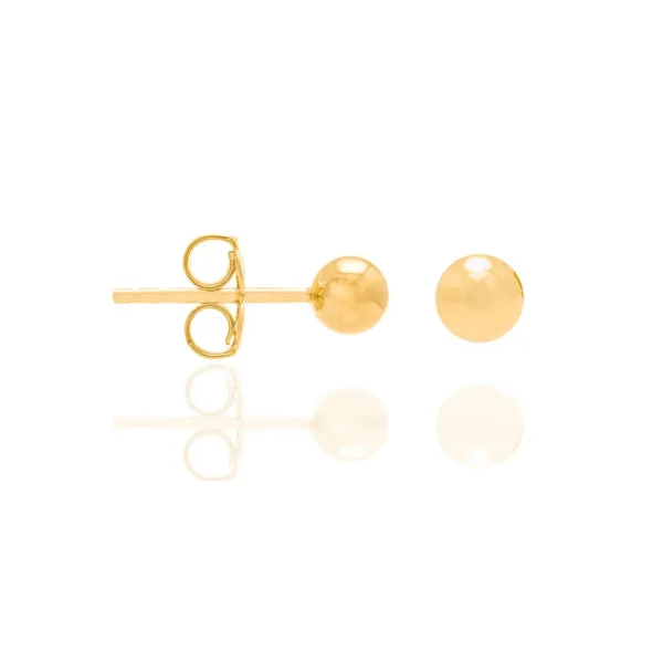 BRINCO BOLA BANHADO A OURO 18K - TAM.ÚNICO - Imagem 2