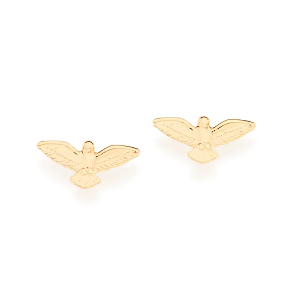 BRINCO BANHADO A OURO 18K ESPÍRITO SANTO - TAM.ÚNICO