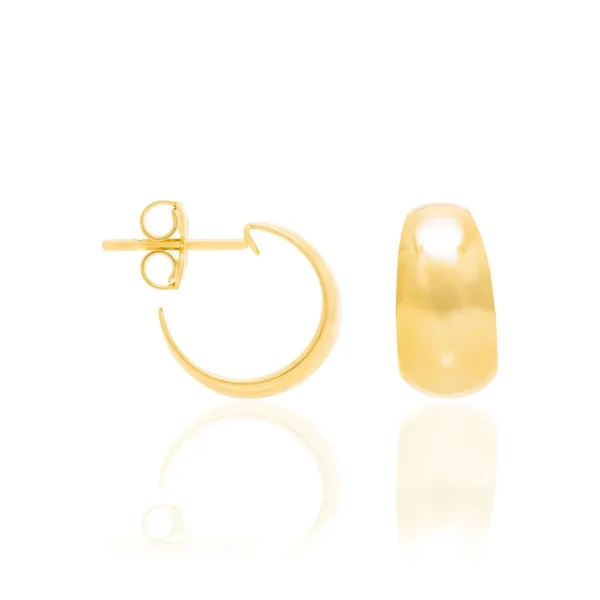 BRINCO MEIA ARGOLA BANHADO A OURO 18K - Image 3