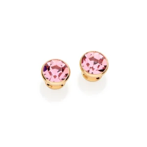 BRINCO SOLITÁRIO BANHADO A OURO 18K COM CRISTAIS - TAM.ÚNICO