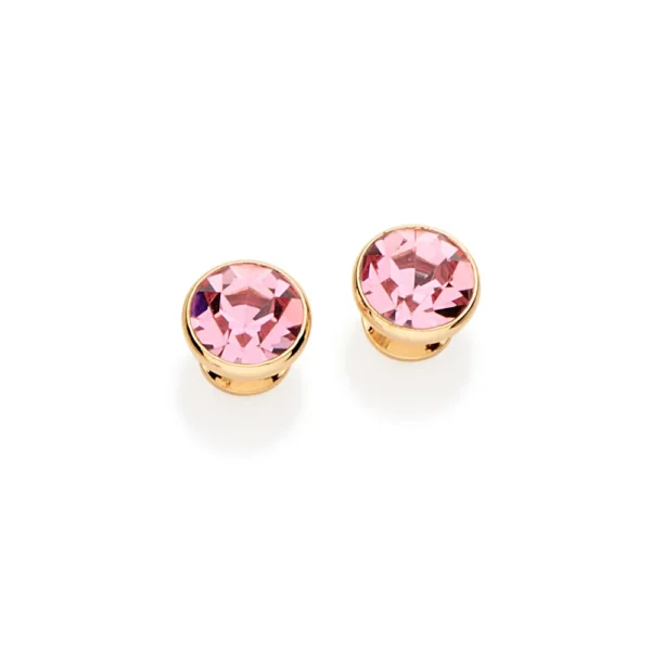 BRINCO SOLITÁRIO BANHADO A OURO 18K COM CRISTAIS - TAM.ÚNICO