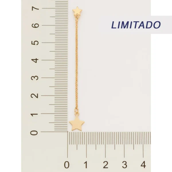 BRINCO PENDURADO ESTRELAS BANHADO A OURO 18K - TAM.ÚNICO - Image 4