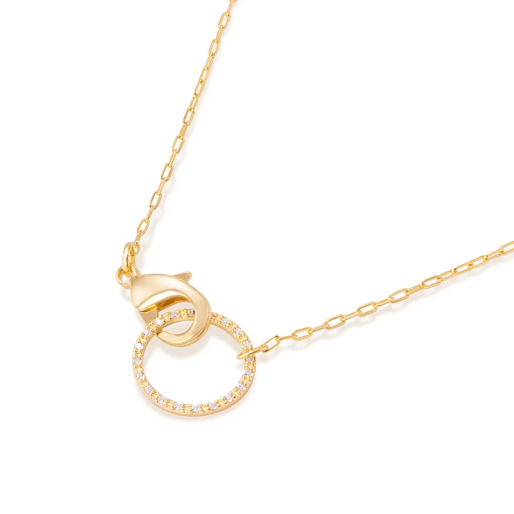 GARGANTILHA BANHADA A OURO 18K COM ZIRCÔNIAS - TAM.42