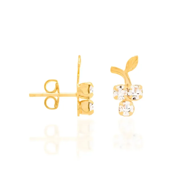 BRINCO UVA INFANTIL BANHADO A OURO 18K COM ZIRCÔNIAS - TAM.ÚNICO - Image 2