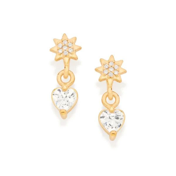 BRINCO COM CORAÇÃO PENDURADO BANHADO A OURO 18K - TAM.ÚNICO - Image 2