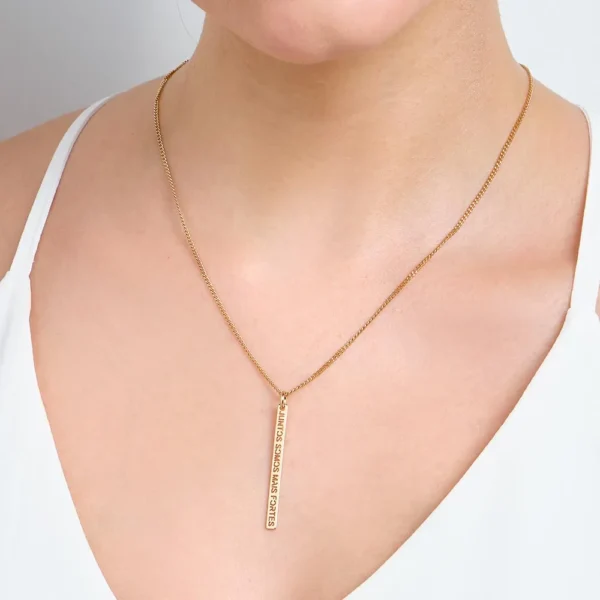PINGENTE RETANGULAR BANHADO A OURO 18K - TAM.ÚNICO - Imagem 3