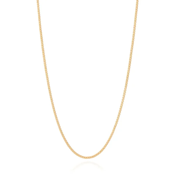 GARGANTILHA DIAMANTADA BANHADA A OURO 18K - TAM.42