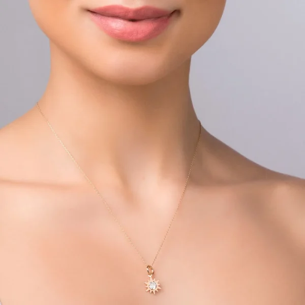 PINGENTE SOL BANHADO A OURO 18K COM ZIRCÔNIA - TAM.ÚNICO - Image 2