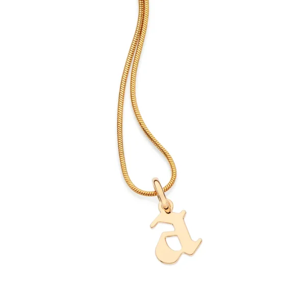 PINGENTE LETRA GÓTICA BANHADA A OURO 18K-LETRA A - TAM.ÚNICO - Image 4