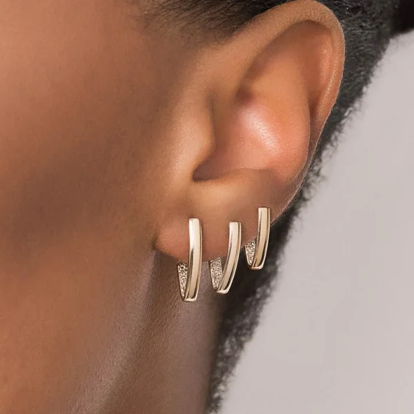 KIT BRINCO MEIA ARGOLA BANHADO A OURO 18K - TAM.ÚNICO - Imagem 2