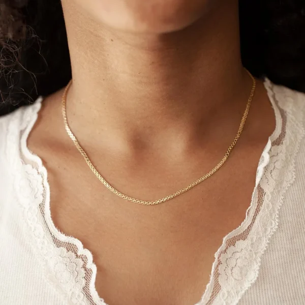 GARGANTILHA DIAMANTADA BANHADA A OURO 18K - TAM.42 - Image 3