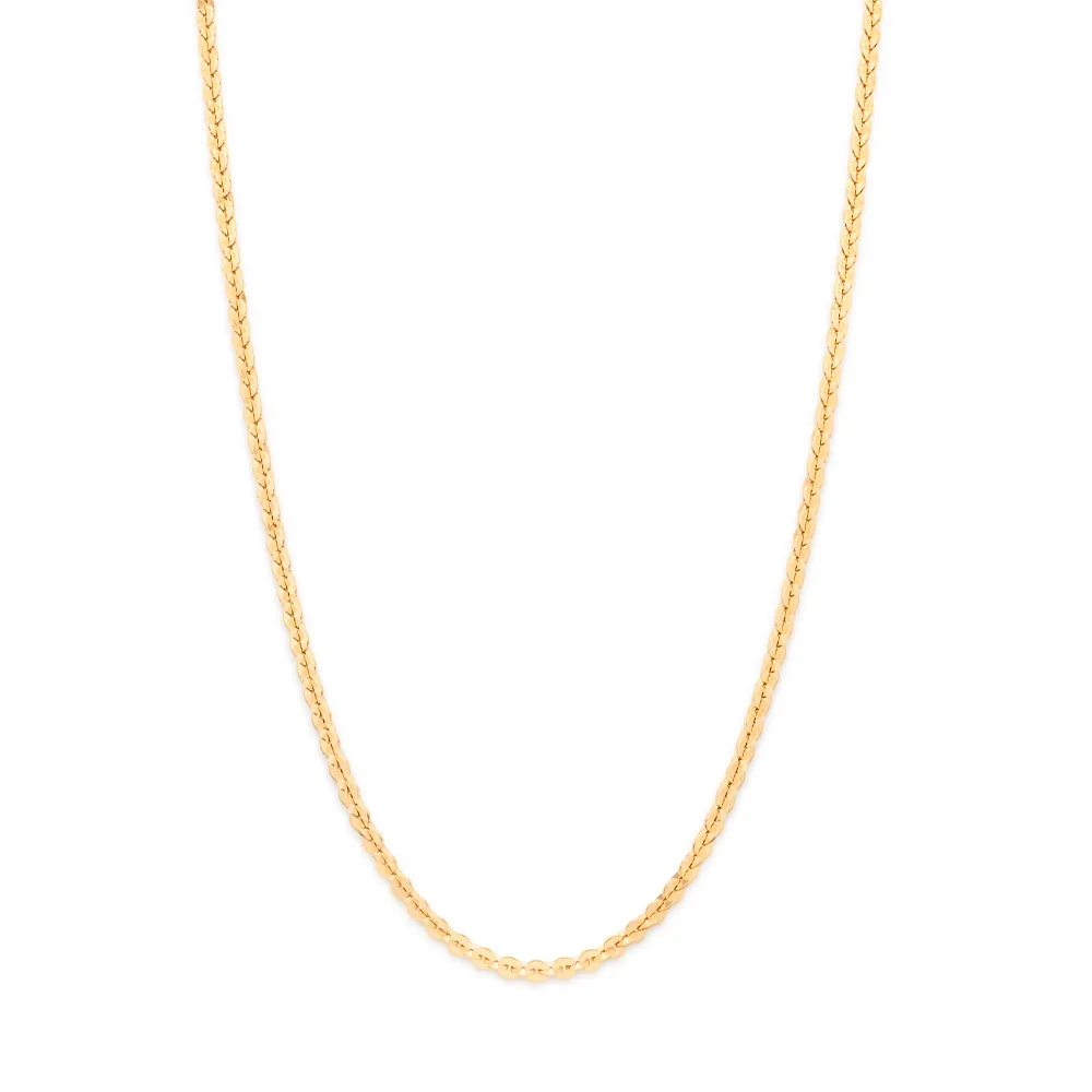 GARGANTILHA BANHADA A OURO 18K - TAM.42