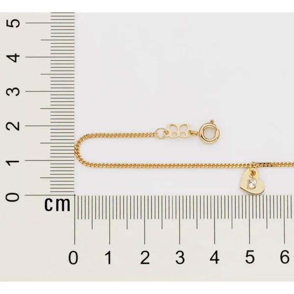 PULSEIRA CORAÇÃO BANHADA A OURO 18K COM ZIRCÔNIA - TAM.19 - Image 3