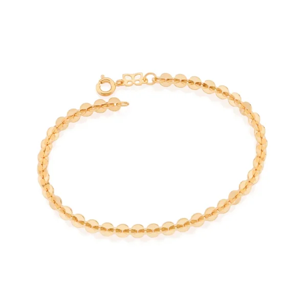 PULSEIRA BANHADA A OURO 18K - TAM.19
