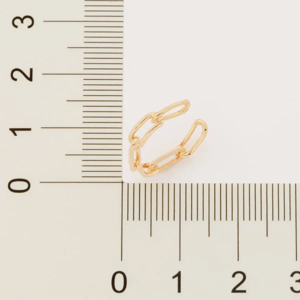 BRINCO PIERCING DE PRESSÃO ELO DE CORRENTE BANHADO A OURO 18K - TAM.ÚNICO - Imagem 3