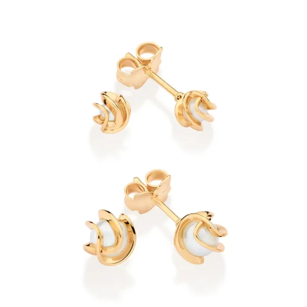 KIT BRINCO BANHADO A OURO 18K COM PÉROLAS SINTÉTICAS - TAM.ÚNICO - Image 2