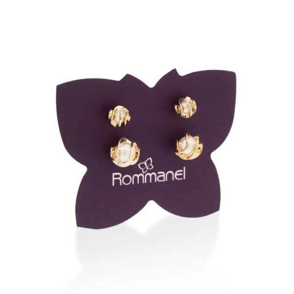 KIT BRINCO BANHADO A OURO 18K COM PÉROLAS SINTÉTICAS - TAM.ÚNICO - Image 4