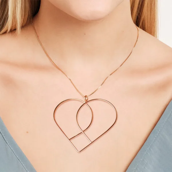 MAXI PINGENTE CORAÇÃO BANHADO A OURO 18K - TAM.ÚNICO - Image 3