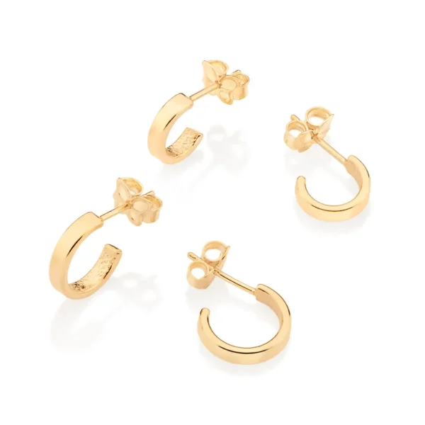 KIT BRINCO MEIA ARGOLAS BANHADO A OURO 18K - TAM.ÚNICO - Imagem 2
