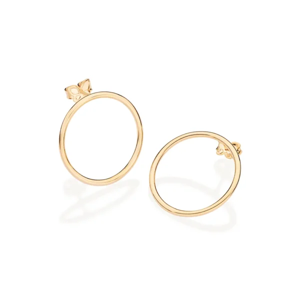 BRINCO ARGOLA FRONTAL BANHADO AO OURO 18K - TAM.ÚNICO - Imagem 4