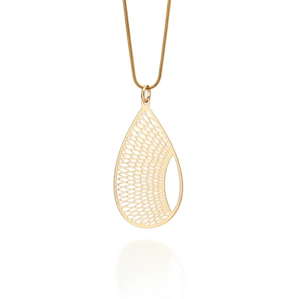 MAXI PINGENTE GOTA BANHADO A OURO 18K - TAM.ÚNICO - Image 3