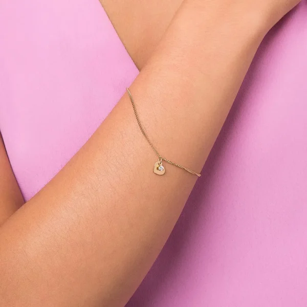 PULSEIRA CORAÇÃO BANHADA A OURO 18K COM ZIRCÔNIA - TAM.19 - Image 2